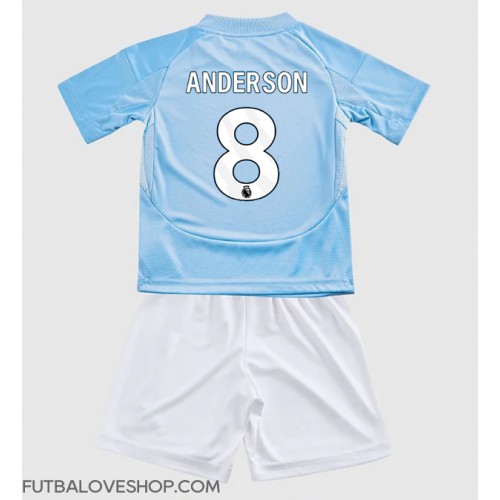 Dres Nottingham Forest Elliot Anderson #8 Tretina pre deti 2024-25 Krátky Rukáv (+ trenírky)